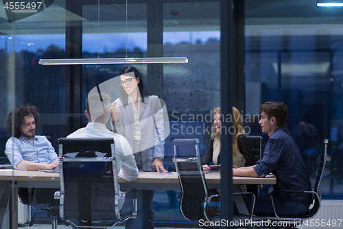 Image of Startup Business Team At A Meeting at modern office building