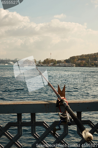 Image of a view of the Bosphorus, and the city,