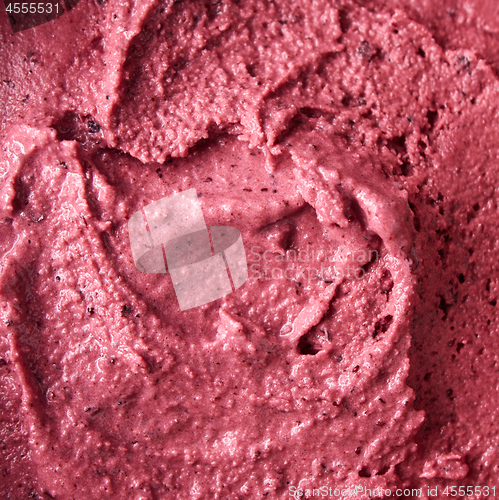 Image of Macro photo of homemade ice cream. Sweet cold dessert. Food background