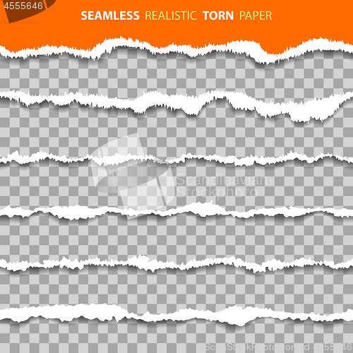 Image of Set Seamless Torn Holes on Paper