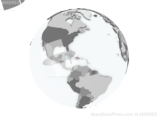 Image of Dominican Republic on globe isolated