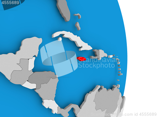 Image of Jamaica on globe