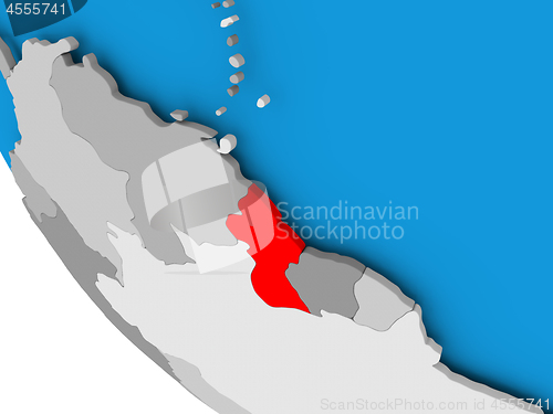 Image of Guyana on political globe