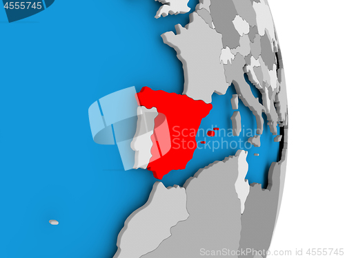 Image of Spain on globe
