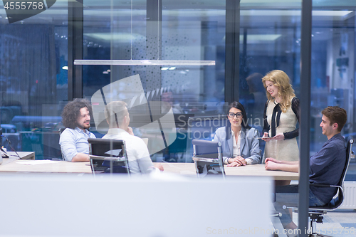 Image of Startup Business Team At A Meeting at modern office building