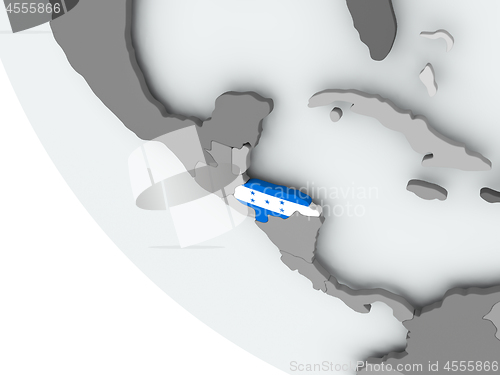 Image of Flag of Honduras on political globe