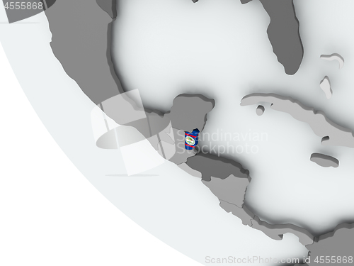 Image of Flag of Belize on political globe