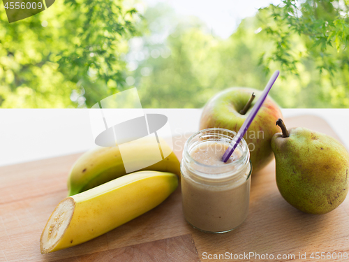 Image of jar with fruit puree or baby food