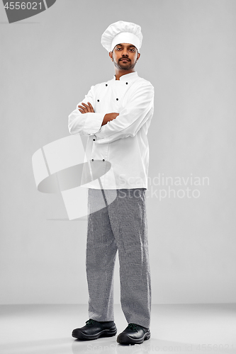 Image of male indian chef in toque