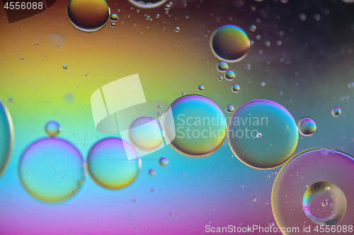 Image of Multicolored abstract background picture made with oil, water and soap