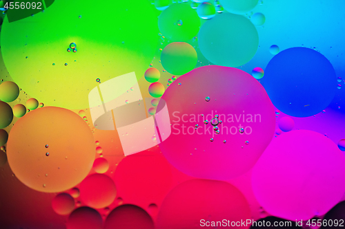 Image of Rainbow abstract background picture made with oil, water and soap