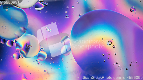 Image of Rainbow abstract background picture made with oil, water and soap