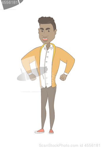 Image of Young african-american angry man screaming.