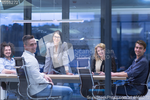 Image of Startup Business Team At A Meeting at modern office building