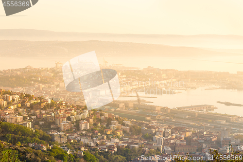 Image of Aerial view of Trieste, Italy.