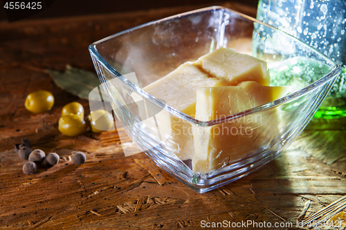 Image of Slices of parmesan cheese