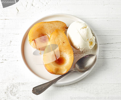 Image of plate of caramelized pears