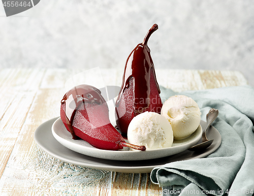 Image of Pears Poached in Red Wine