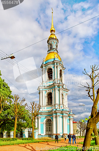 Image of Bell tower of St. Nicholas Naval Cathedral, Saint Petersburg