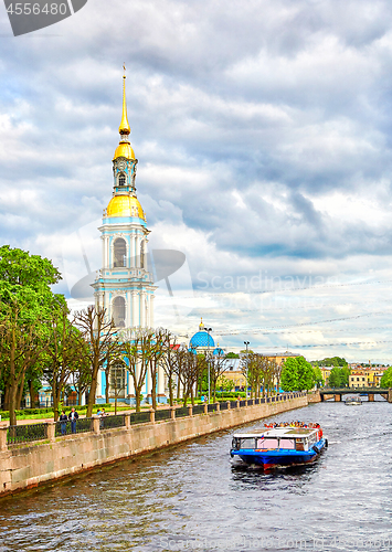 Image of Bell tower of St. Nicholas Naval Cathedral, Saint Petersburg