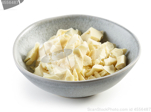 Image of bowl of white chocolate