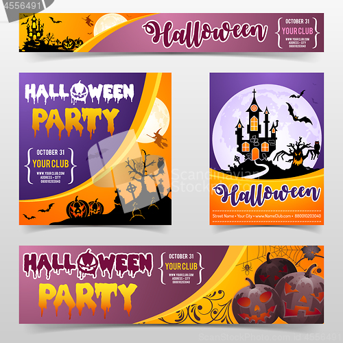 Image of Happy Halloween Scary Festival Poster Banner