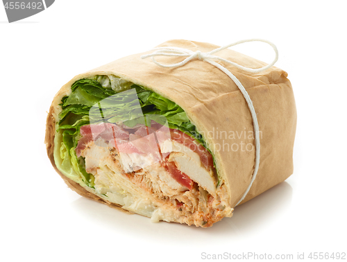 Image of chicken wrap sandwich