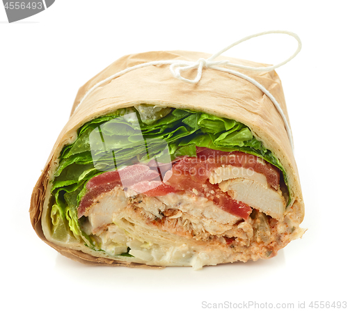 Image of chicken wrap sandwich