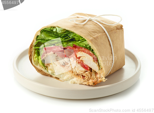 Image of chicken wrap sandwich