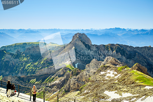 Image of Saentis Mountain landscape, Swiss Alps