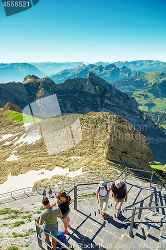 Image of Saentis Mountain landscape, Swiss Alps