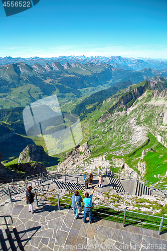 Image of Saentis Mountain landscape, Swiss Alps