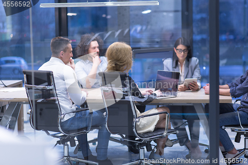 Image of Startup Business Team At A Meeting at modern office building