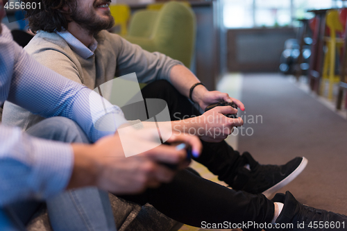 Image of startup Office Workers Playing computer games