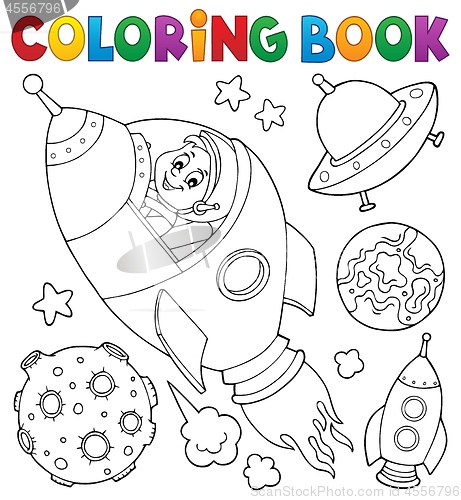 Image of Coloring book space topic collection 1