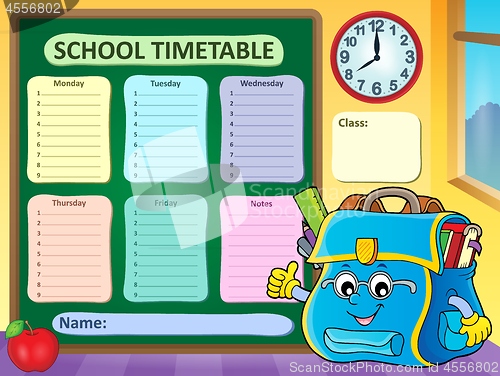 Image of Weekly school timetable template 9