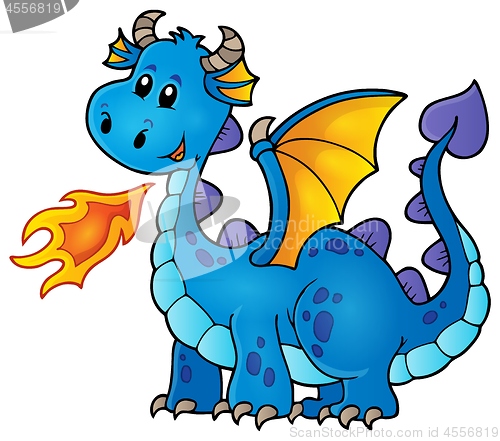 Image of Blue happy dragon