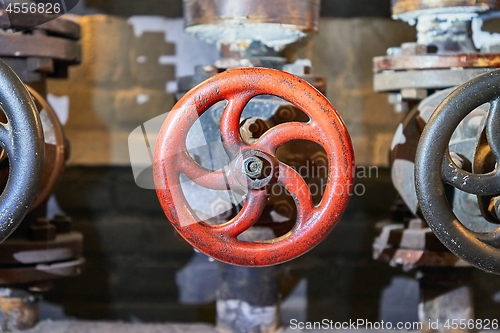 Image of Industrial valve in an old factory