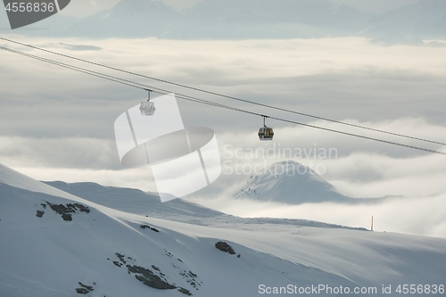 Image of Ski resort winter landscape