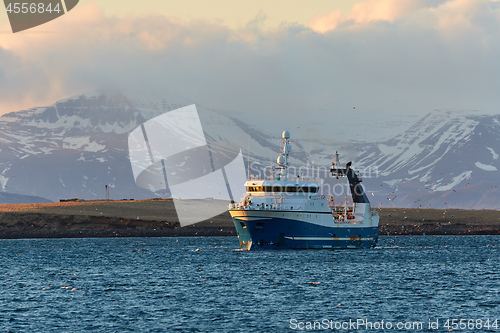 Image of Fishing ship in Iceland