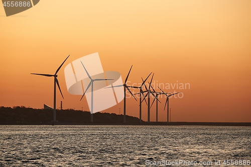 Image of Wind power turbines