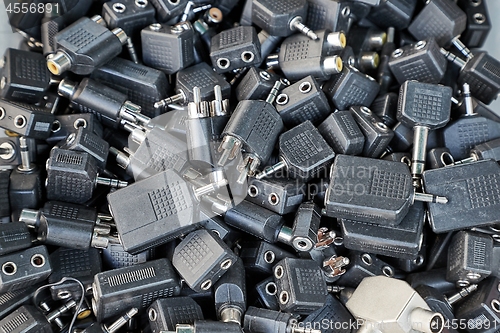 Image of Audio adapters pile