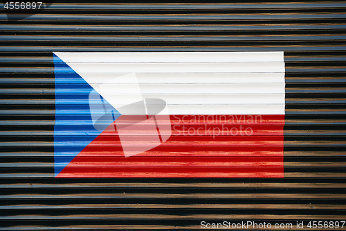 Image of Czech Flag on a shutter