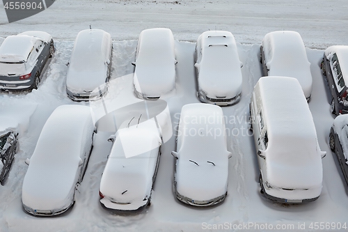 Image of Winter parking cars