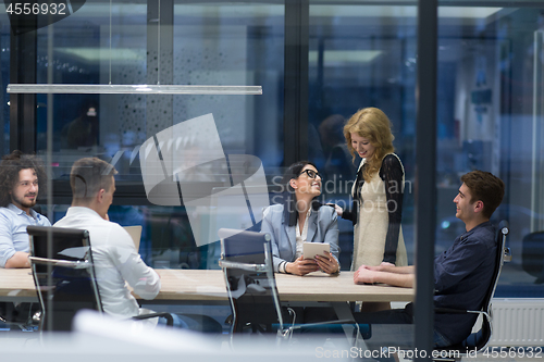 Image of Startup Business Team At A Meeting at modern office building