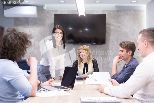 Image of Startup Business Team At A Meeting at modern office building