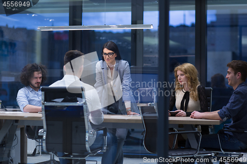 Image of Startup Business Team At A Meeting at modern office building