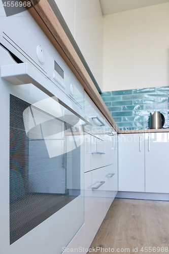 Image of New and modern kitchen in bright colors