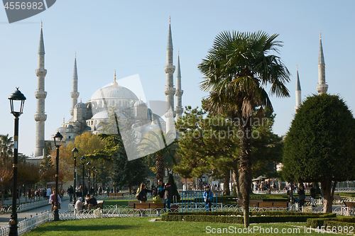 Image of beautiful view of the Blue Mosque