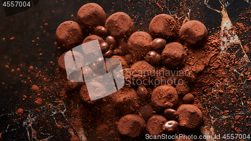 Image of Assorted dark chocolate truffles
